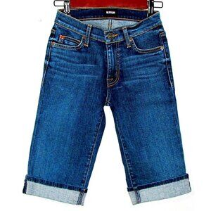 Hudson Amelia Cuffed Knee Mid-Rise Denim Shorts